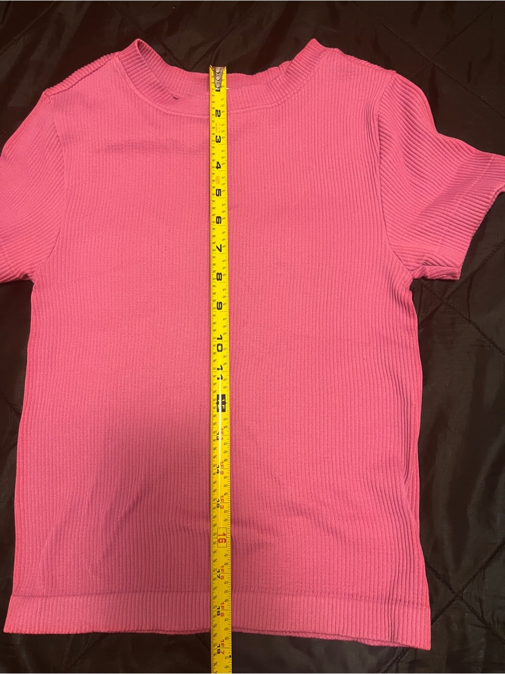 Old navy Pink Ribbed Short Sleeve Top